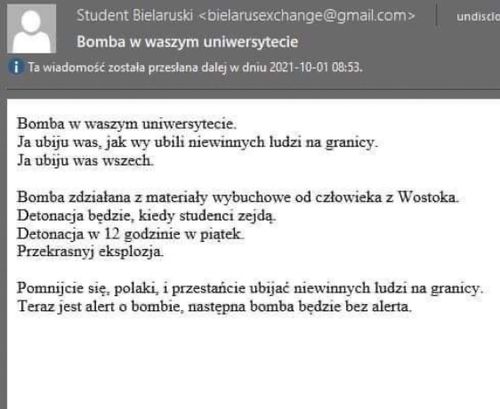 Alarmy bombowe i ewakuacje na uczelniach Alarmy bombowe i ewakuacje na uczelniach